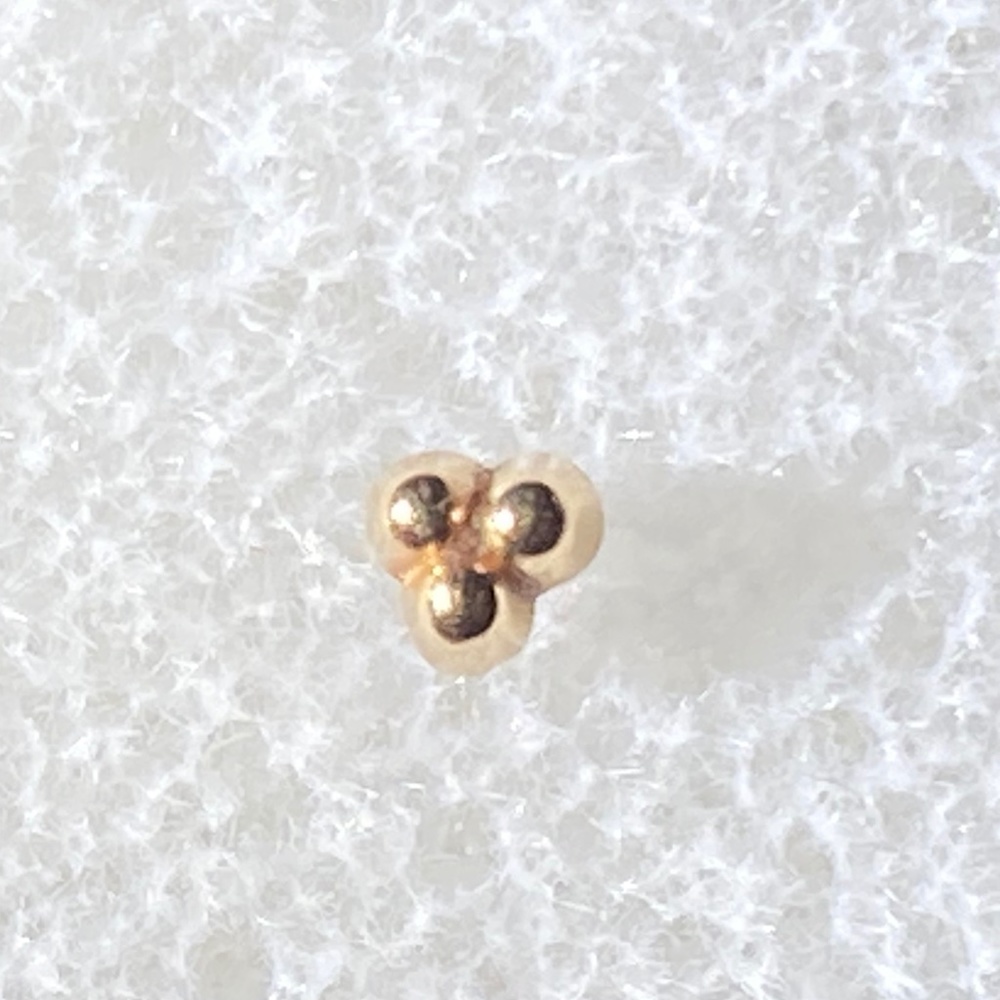 14k gold Threadless end